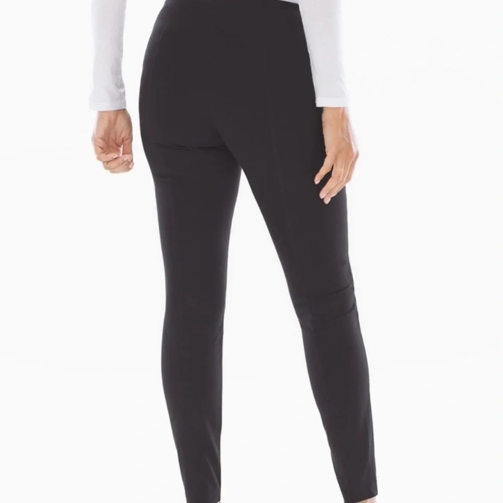 Soma Faux Leather Front Smoothing Ponte Pants New